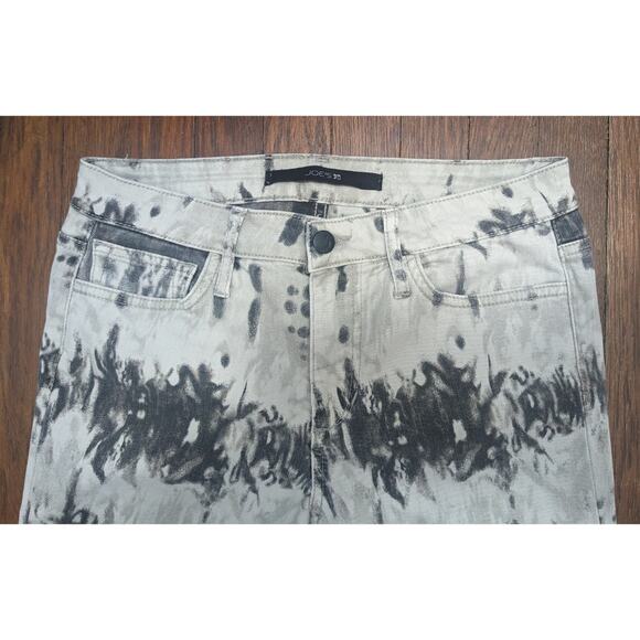 Joe's Jeans Skinny Jeans Stretch Mid-Rise Gray Feather Tie-Dyed Boho Size 4 - Picture 8 of 12